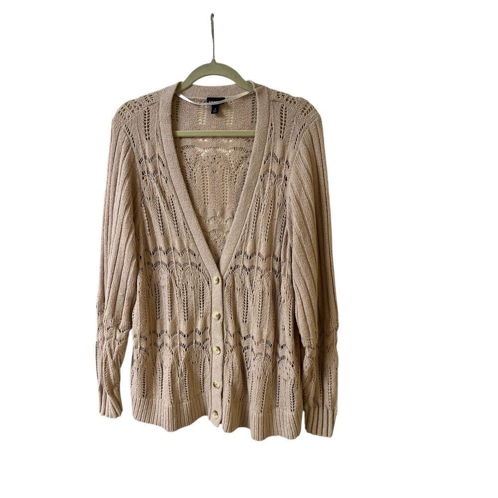 Torrid cardigan sweater open weave with buttons sz 3